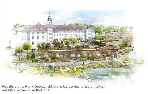 Lehmbaustelle am Campus St. Michael